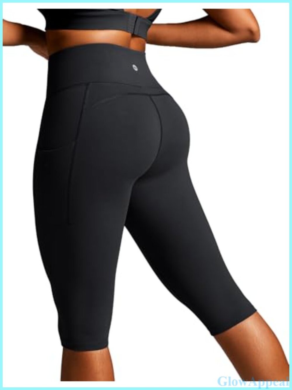 Capri Leggings High Waisted Knee Length with Side Pockets Buttery Soft